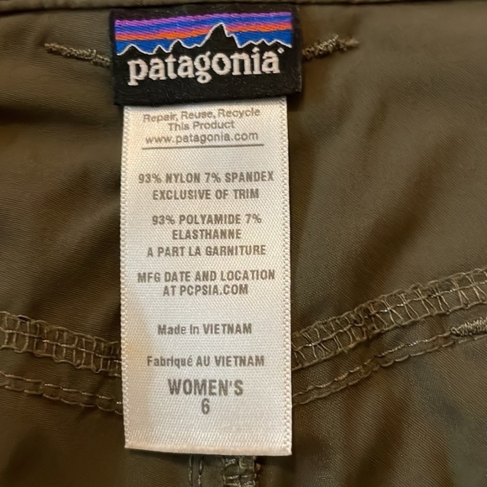 Patagonia Olive Green Solimar Convertible Bermuda Shorts - Picture 7 of 8